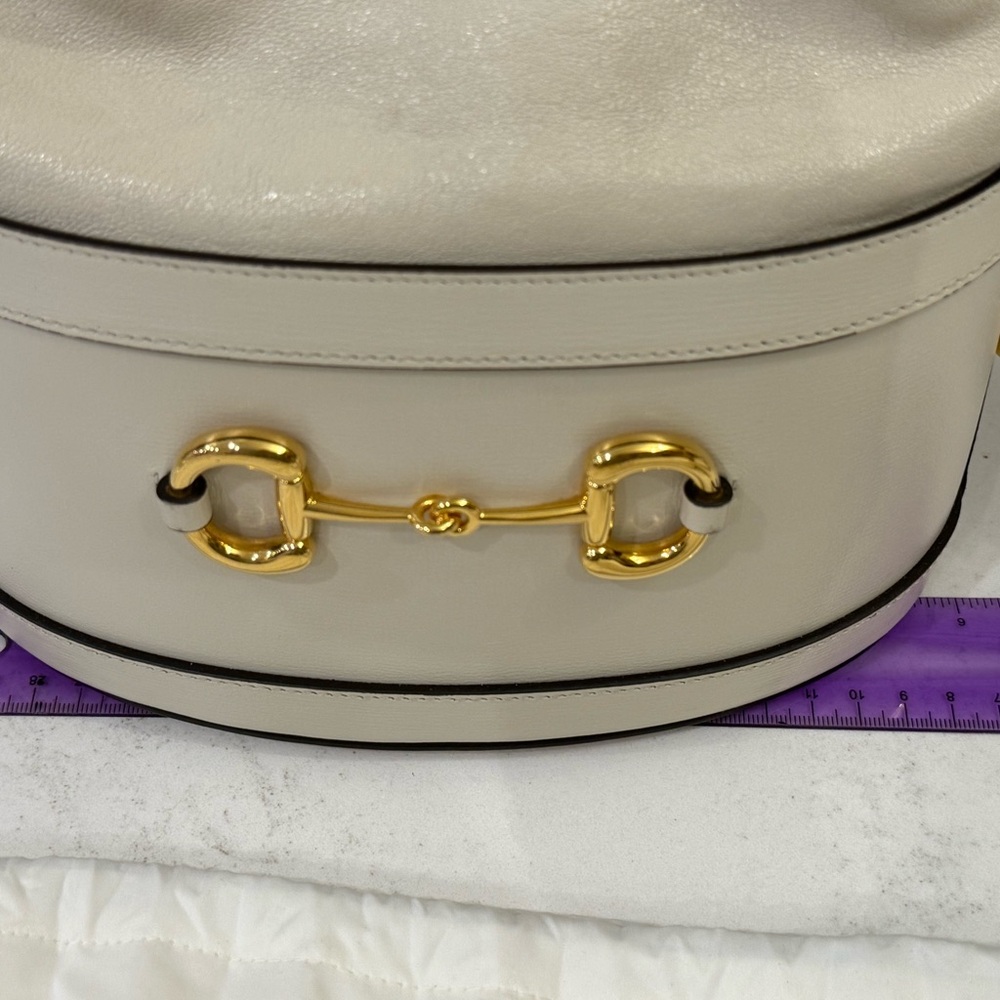 Authentic Gucci Leather Horsebit 1955 Drawstring Bucket Bag - Picture 10 of 10
